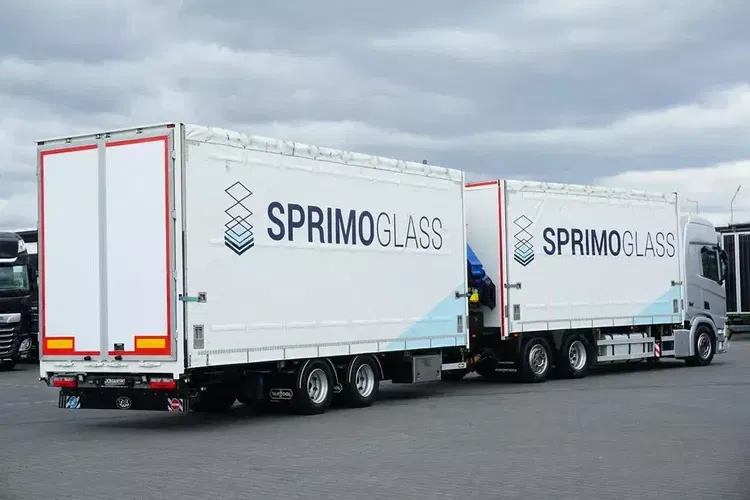 Scania R 450 / E 6 / HDS PALFINGER PK 34002 / ZESTAW DO PRZEWOZU SZKŁA zdjęcie 7