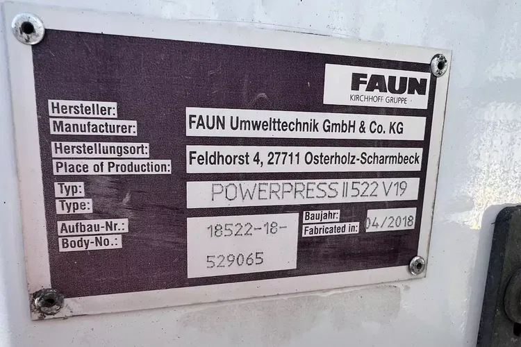 Mercedes AROCS 2536 eur6 FAUN VARIOPRSS522 zdjęcie 14