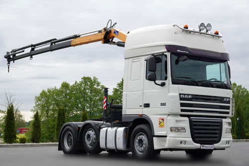 DAF XF 105.510 / CIĄGNIK SIODŁOWY PUSHER /  + HDS COPMA 160.5 / WYSÓW - 13 M / UDŹWIG - 7  040 KG / SPROWADZONY
