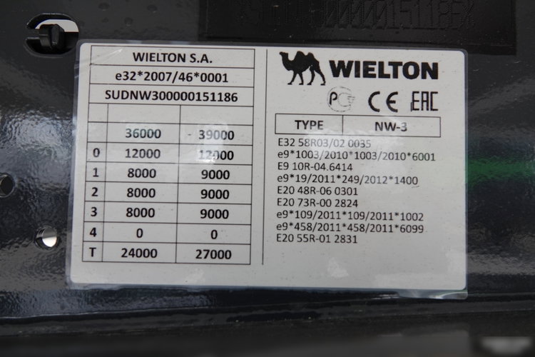 Wielton / WYWROTKA ALUMINIOWA 30 M3 / FABRYCZNIE NOWA 2025 ROK / ALUFELGI / BOGATE WYPOSAŻENIE / OŚ PODNOSZONA / SAF /  DOSTĘPNA OD RĘKI zdjęcie 21