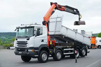 Scania G 400 / E 5 / 8 X 4 / 4 x 4 / WYWROTKA + HDS / TRIDEM / PALFINGER PK 26002 / MANUAL
