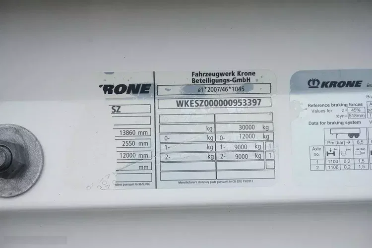 Krone KONTENER / 2 OSIE / ROLETA zdjęcie 11