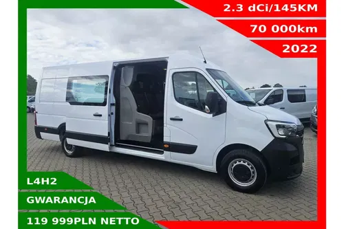 Renault Master L4H2 119999zł NETTO Brygadówka 7 osób 2.3dCi/145KM