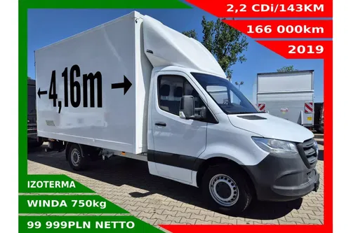 Mercedes Sprinter Izoterma 8 ePAL 99999zł NETTO 2.2CDi/143KM Salon Polska