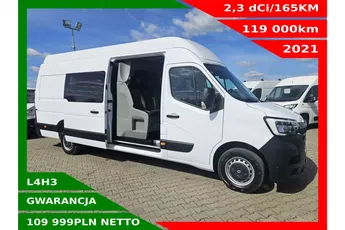 Renault Master L4H3 109999zł NETTO Brygadówka 7 osób 2.3 dCi/165KM