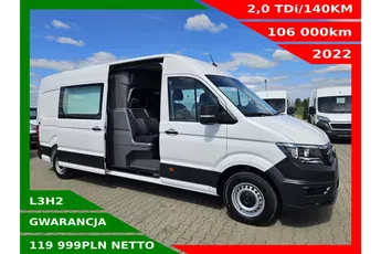 Volkswagen Crafter L3H2 119999zł NETTO Brygadówka 6 osób 2.0TDi/140KM