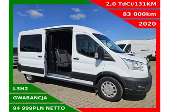 Ford transit L3H2 Lift 94999zł NETTO Brygadówka 6 osób 2.0TdCi/131KM