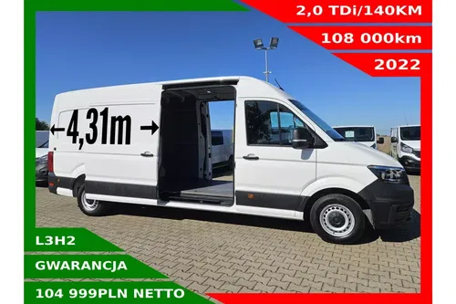 Volkswagen Crafter L3H2 104999zł NETTO 2.0TDi/140KM