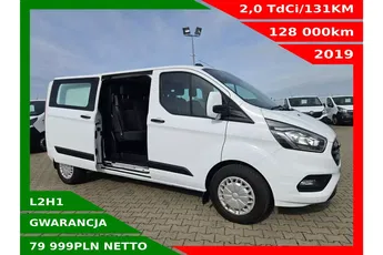 Ford Transit-Custom L2H1 79999zł NETTO Brygadówka 6 osób 2.0TdCi/131KM
