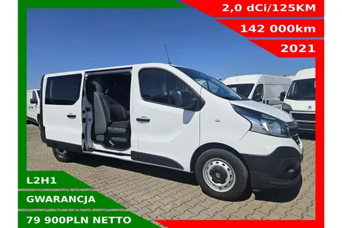 Renault Trafic L2H1 79900zł NETTO Brygadówka 6 osób 2.0dCi/120KM