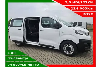 Peugeot expert L3H1 74900zł NETTO Brygadówka 6 osób ExtraLong 2.0HDi/122KM