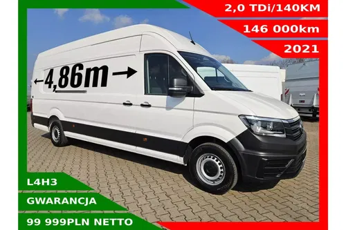Volkswagen Crafter L4H3 99999zł NETTO 2.0TDI/140KM