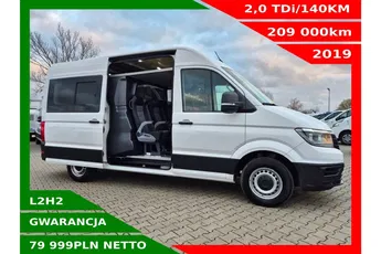 Volkswagen Crafter L2H2 79999zł NETTO Brygadówka 6 osób 2.0TDi/140KM