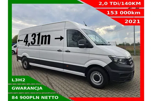 Volkswagen Crafter L3H2 84900zł NETTO 2.0TDi/140KM