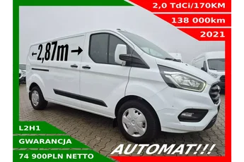 Ford Transit Custom Long 74900zł NETTO 2.0TdCi/170KM