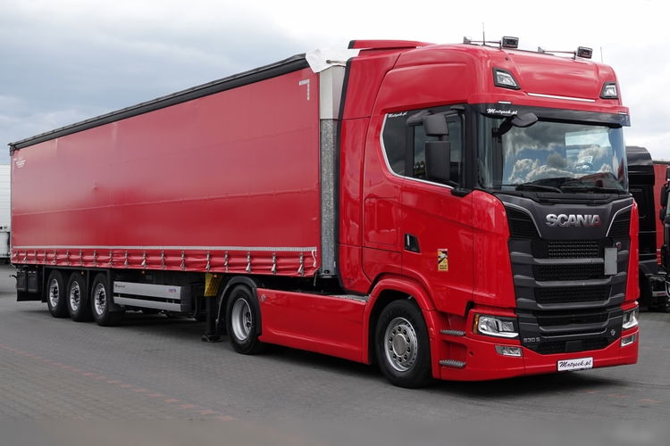 Scania S 530 / V8 / RETARDER / NAVI / ZESTAW / FIRANKA / MULDA DO STALI 9 M / DACH PODNOSZONY DO JAZDY 3 poziomy / COILMULDA / 2021 ROK / STANDARD / OŚ PODNOSZONA  zdjęcie 6