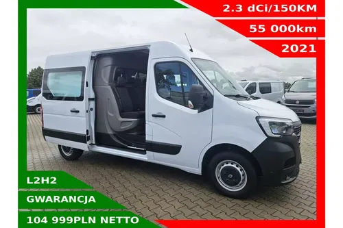 Renault Master L2H2 104999zł NETTO 2.3dCi/150KM Brygadówka 6-cio osobowa