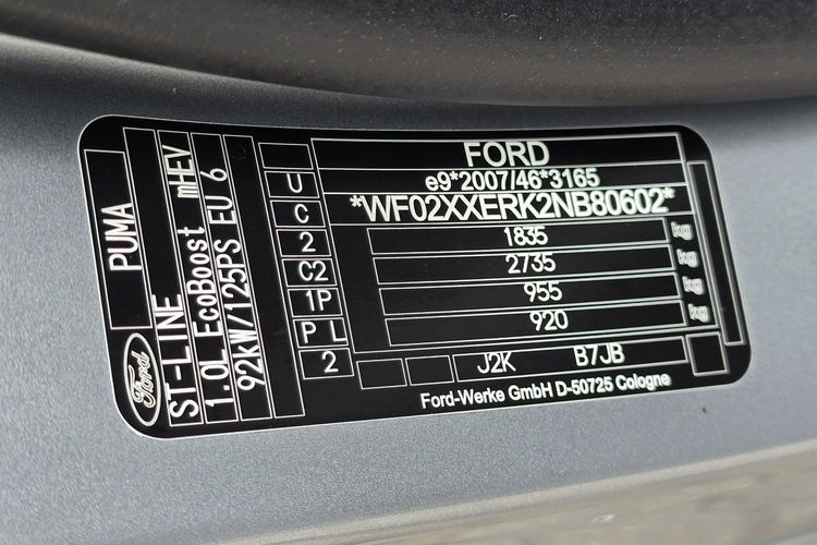 Ford Puma 1.0 EcoBoost 125KM ST-Line / Salon PL I-właściciel zdjęcie 20