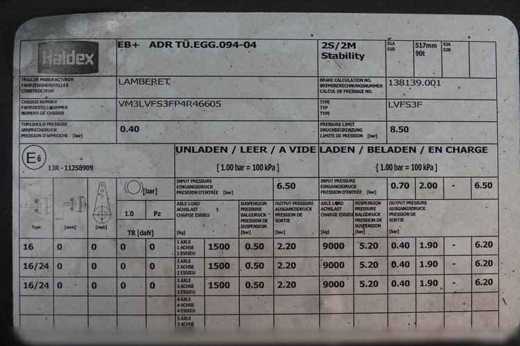 Lamberet / CHŁODNIA / CARIER VECTOR 1550 / KOSZ NA PALETY / OŚ PODNOSZONA / SAF / SPROWADZONA / MAŁO UŻYWANA  zdjęcie 23