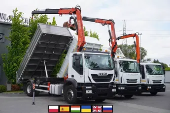 Iveco Stralis 310 E6 / NOWA Wywrotka 3-stronna / Dźwig Fassi F135 z pilotem