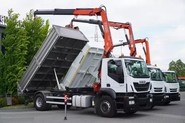 Iveco Stralis 310 E6 / NOWA Wywrotka 3-stronna / Dźwig Fassi F135 z pilotem zdjęcie 2