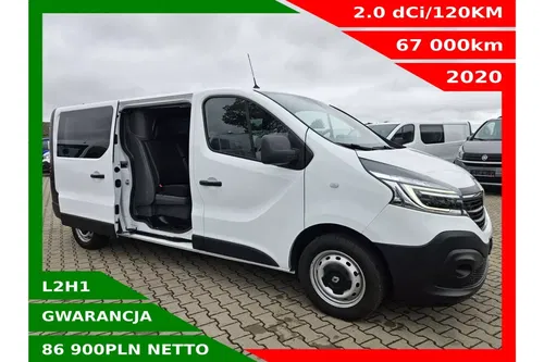 Renault Trafic L2H1 86900zł NETTO Brygadówka 6 osób 2.0dCi/120KM