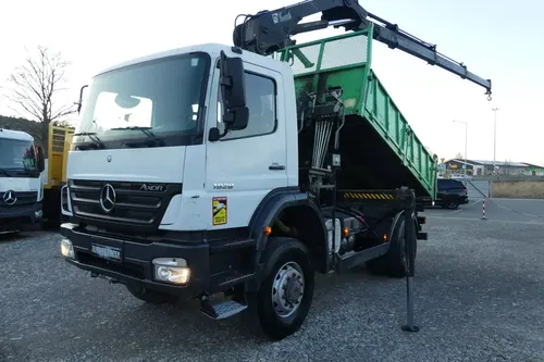 Mercedes AXOR 1828 4x4 / WYWROTKA + HDS HIAB 10.3 m / SKŁADANY W Z /