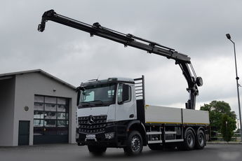 Mercedes AROCS / 26.36 / 6x4 / SKRZYNIOWY- 6, 5 M / + HDS HIAB 288 EP-5 / wysów: 15 m / EURO 6 / STEROWANIE RADIOWE / ROTATOR 