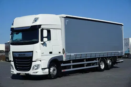 DAF XF / 480 / ACC / EURO 6 / SSC / FIRANKA + WINDA / DŁ. 8.9 M / 22 PALETY