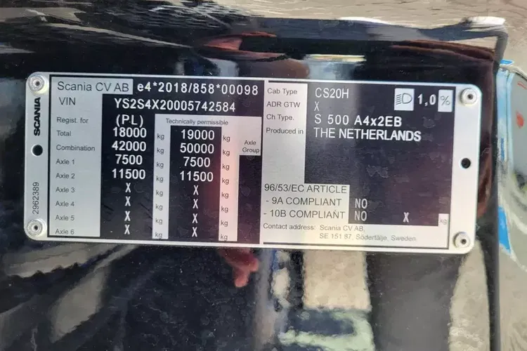Scania SUPER S 500 A4x2EB Mega zdjęcie 11