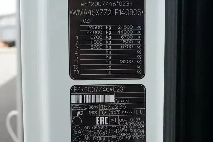 MAN TGX / 24.470 / ACC / EURO 6 / ZESTAW PRZEJAZDOWY 120 M3 zdjęcie 11