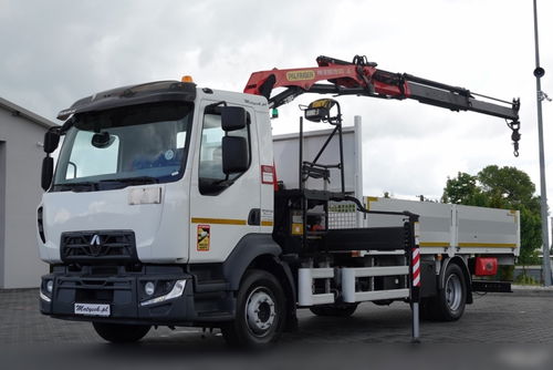 Renault D 210 /  4X2 / SKRZYNIOWY 5 M + HDS PALFINGER PK 8.501 SLD A / UDŹWIG 5 580G / STEROWANIE RADIOWE / ROTATOR / SPROWADZONY