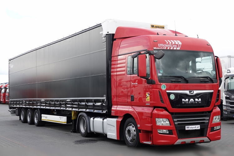 MAN TGX 18. 500 / XLX / LOW DECK / RETARDER / ZESTAW / WIELTON FIRANKA MEGA / OŚ PODNOSZONA / SAF / PO KONTRAKCIE SERWISOWYM zdjęcie 6