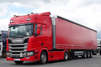 Scania R 450 / OPONY 100% / 2021 ROK / ZESTAW / FIRANKA / MULDA DO STALI 9 M / DACH PODNOSZONY DO JAZDY 3 poziomy / COILMULDA / 2021 ROK / STANDARD / OŚ PODNOSZONA