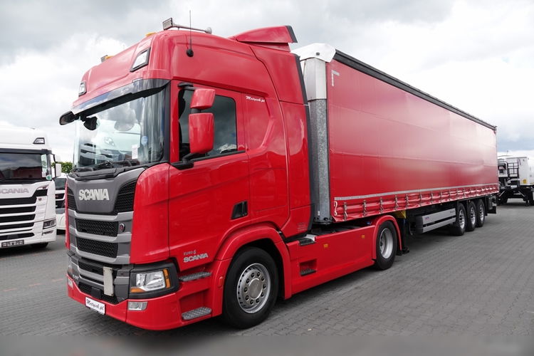 Scania R 450 / OPONY 100% / 2021 ROK / ZESTAW / FIRANKA / MULDA DO STALI 9 M / DACH PODNOSZONY DO JAZDY 3 poziomy / COILMULDA / 2021 ROK / STANDARD / OŚ PODNOSZONA zdjęcie 2