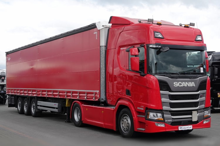 Scania R 450 / OPONY 100% / 2021 ROK / ZESTAW / FIRANKA / MULDA DO STALI 9 M / DACH PODNOSZONY DO JAZDY 3 poziomy / COILMULDA / 2021 ROK / STANDARD / OŚ PODNOSZONA zdjęcie 5