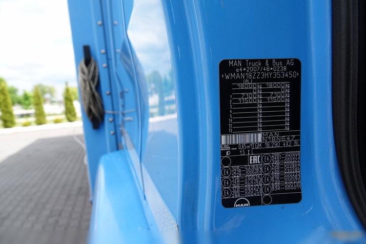 MAN TGM 18.290 / 6x2 / FIRANKA - 8.9 m / SOLÓWKA  / WECON / UAL / PO KONTRAKCIE SERWISOWYM / EURO 6 zdjęcie 44