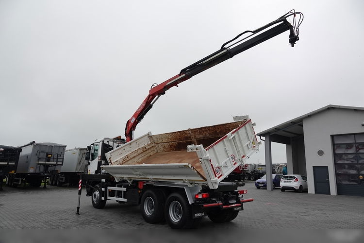 Renault C 380 / 6x4 / WYWROTKA 3 STRONNA  + HDS FASSI F135 / HYDROBURTA / EURO 6 / STEROWANIE RADIOWE / ROTATOR / BORDMATIC zdjęcie 11