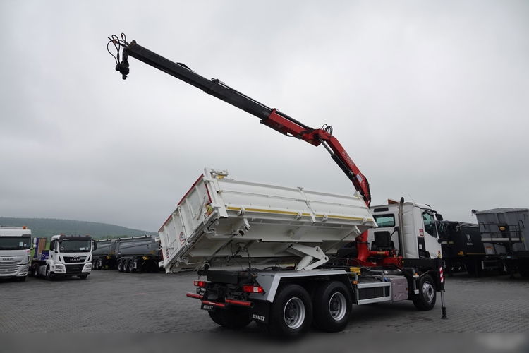 Renault C 380 / 6x4 / WYWROTKA 3 STRONNA  + HDS FASSI F135 / HYDROBURTA / EURO 6 / STEROWANIE RADIOWE / ROTATOR / BORDMATIC zdjęcie 12