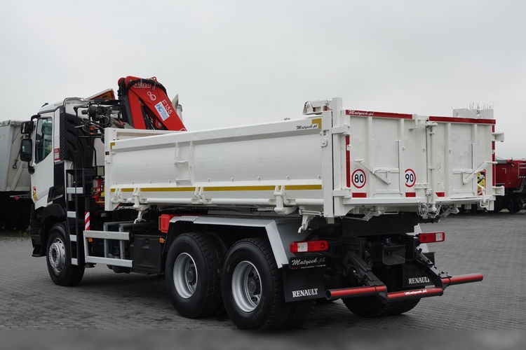 Renault C 380 / 6x4 / WYWROTKA 3 STRONNA  + HDS FASSI F135 / HYDROBURTA / EURO 6 / STEROWANIE RADIOWE / ROTATOR / BORDMATIC zdjęcie 15