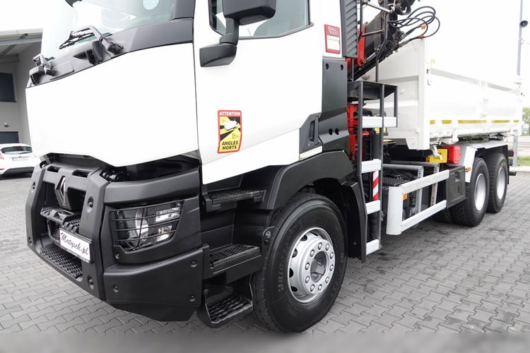 Renault C 380 / 6x4 / WYWROTKA 3 STRONNA  + HDS FASSI F135 / HYDROBURTA / EURO 6 / STEROWANIE RADIOWE / ROTATOR / BORDMATIC zdjęcie 20