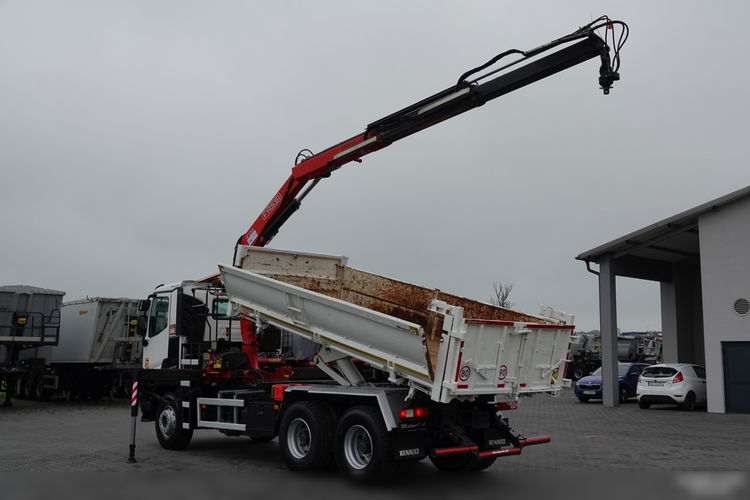 Renault C 380 / 6x4 / WYWROTKA 3 STRONNA  + HDS FASSI F135 / HYDROBURTA / EURO 6 / STEROWANIE RADIOWE / ROTATOR / BORDMATIC zdjęcie 4