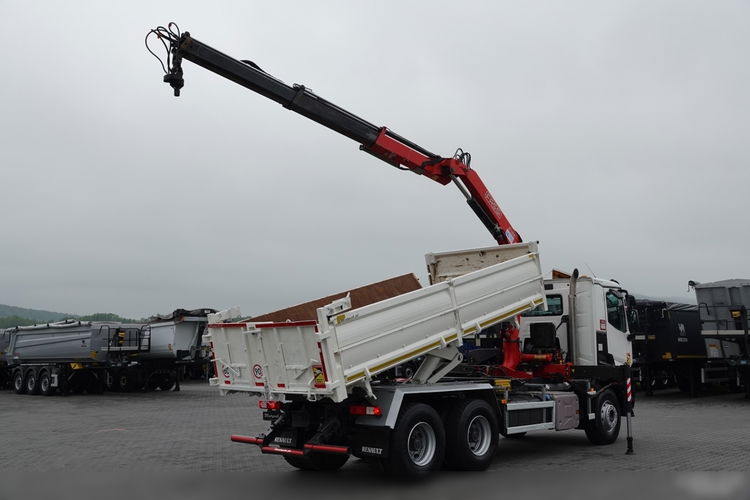 Renault C 380 / 6x4 / WYWROTKA 3 STRONNA  + HDS FASSI F135 / HYDROBURTA / EURO 6 / STEROWANIE RADIOWE / ROTATOR / BORDMATIC zdjęcie 5