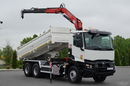Renault C 380 / 6x4 / WYWROTKA 3 STRONNA  + HDS FASSI F135 / HYDROBURTA / EURO 6 / STEROWANIE RADIOWE / ROTATOR / BORDMATIC zdjęcie 8