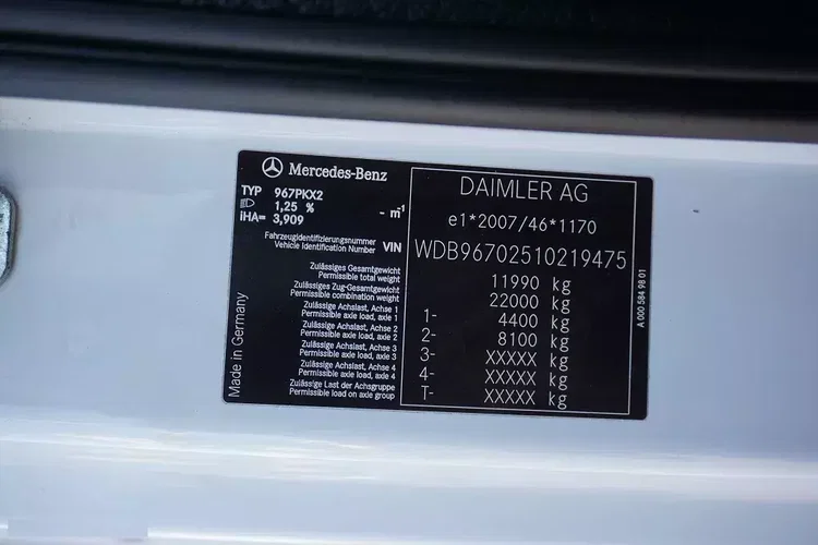 Mercedes ATEGO / 1221 / ACC / EURO 6 / KONTENER + WINDA / 17 PALET zdjęcie 11