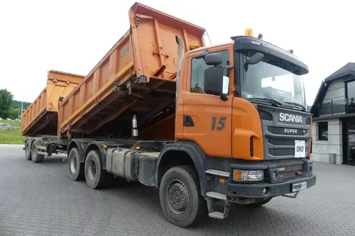 Scania G440 6x6 / 2x HYDROBURTA + MEILLER WYWROTKA / ZESTAW /