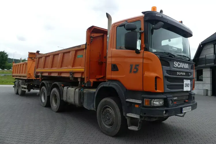 Scania G440 6x6 / 2x HYDROBURTA + MEILLER WYWROTKA / ZESTAW / zdjęcie 13