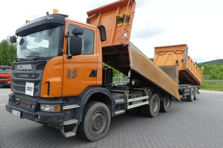 Scania G440 6x6 / 2x HYDROBURTA + MEILLER WYWROTKA / ZESTAW / zdjęcie 2