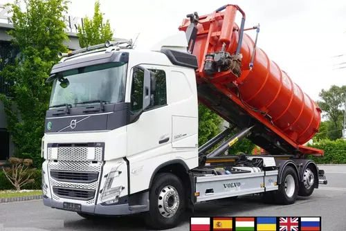 Volvo FH 500 / Beczka Asenizacyjna 13000 l / hakowiec 21 t / 2022 / 3. oś skrętna