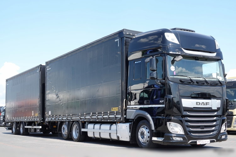 DAF XF 480 / ZESTAW TANDEM / 120 M3 / PRZEJAZDOWY / KLIMA POSTOJOWA / WIELTON /  2019 ROK / PO KONTRAKCIE SERWISOWYM zdjęcie 2